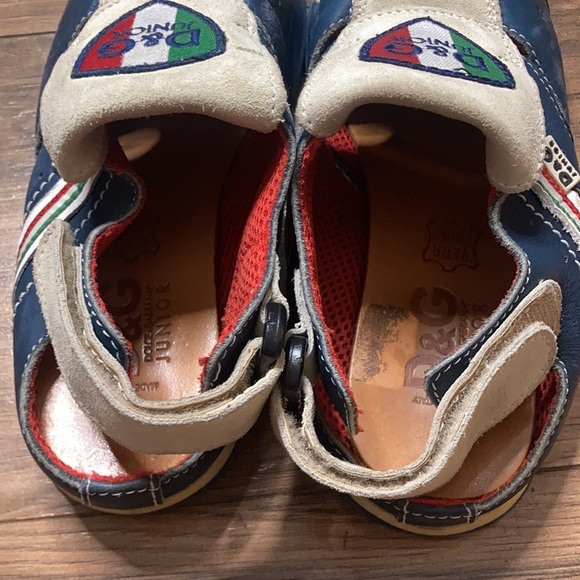 Dolce & Gabbana Junior Italian Sandals Slides Leather Vero Cuoio Kids Size 36 - Picture 3 of 9